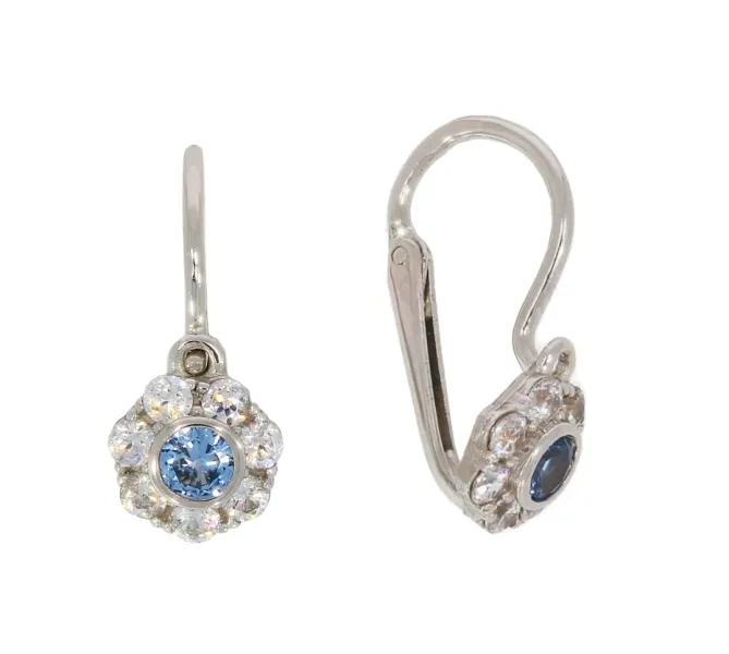 Detské náušnice z bieleho zlata 4337