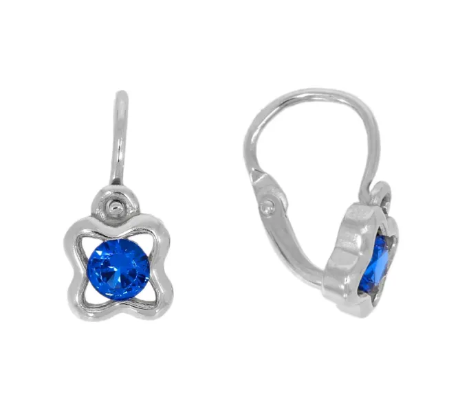 Detské náušnice z bieleho zlata 4340