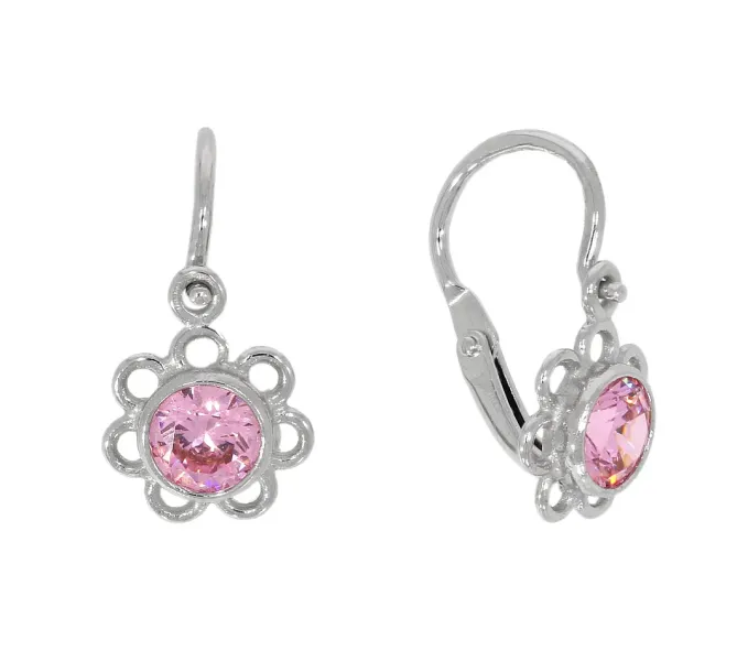 Detské náušnice z bieleho zlata 4334