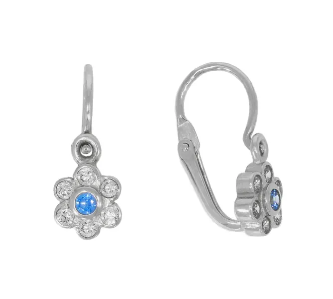 Detské náušnice z bieleho zlata 4335