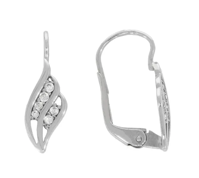 Náušnice z bieleho zlata 4345