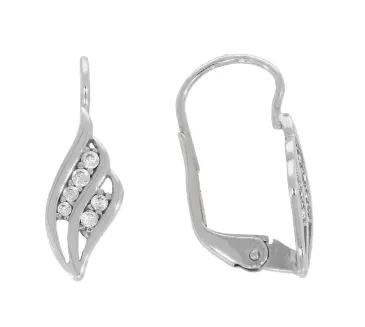 Náušnice z bieleho zlata 4345