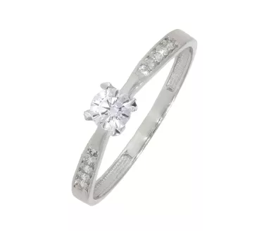 Prsteň z bieleho zlata 2532