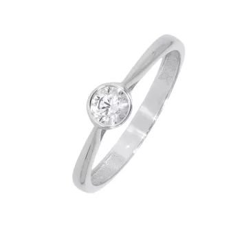 Prsteň z bieleho zlata 2533