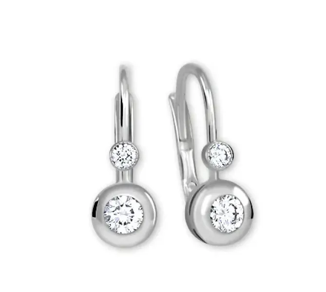 Náušnice z bieleho zlata 4348