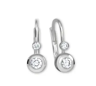 Náušnice z bieleho zlata 4348