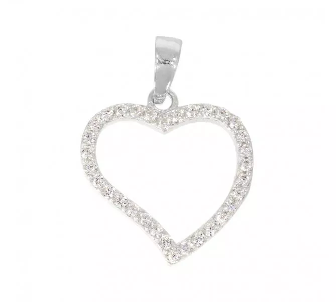 Prívesok z bieleho zlata 1035