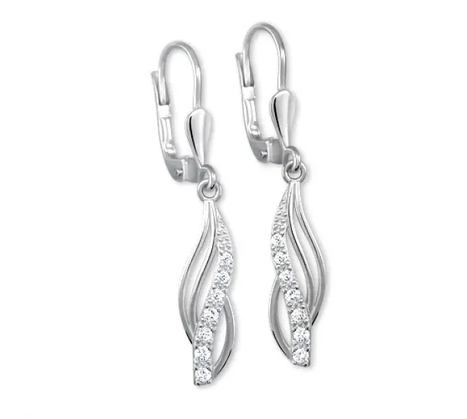 Náušnice z bieleho zlata 2341