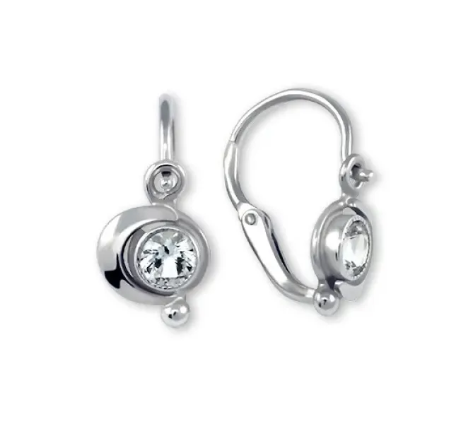 Detské náušnice z bieleho zlata 4003