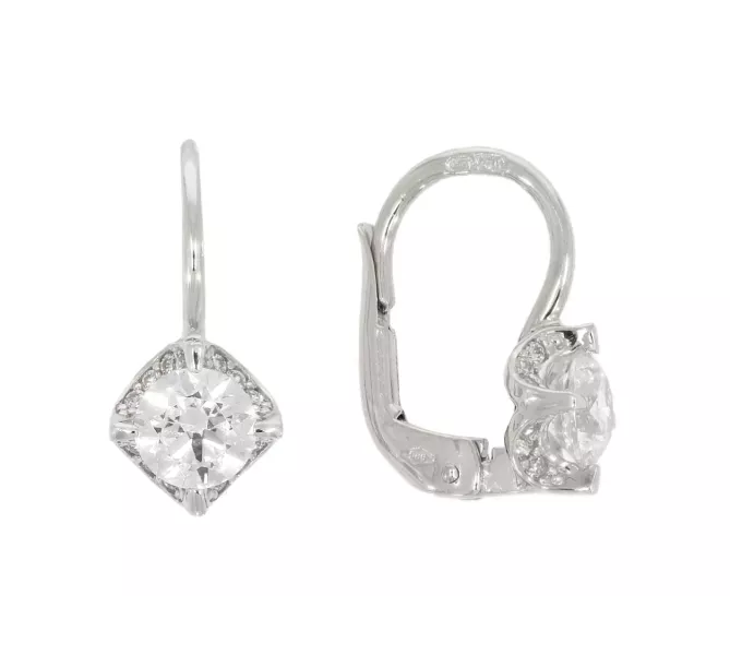 Náušnice z bieleho zlata 3654