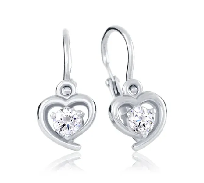 Detské náušnice z bieleho zlata  4007