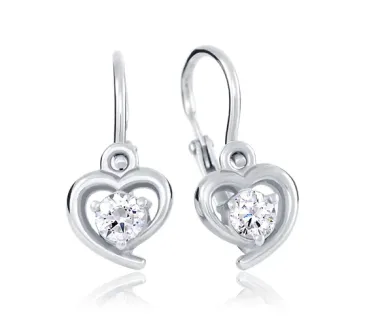 Detské náušnice z bieleho zlata  4007
