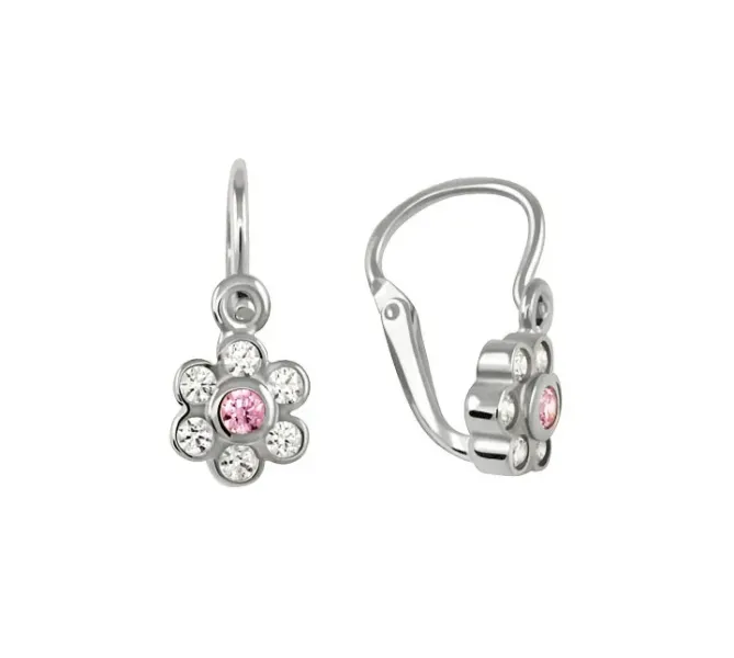 Detské náušnice z bieleho zlata  2316