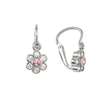 Detské náušnice z bieleho zlata  2316