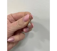 Detské náušnice z bieleho zlata  2316