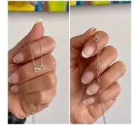 Retiazka z bieleho zlata 797