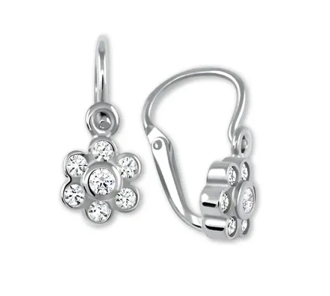 Detské náušnice z bieleho zlata  4008