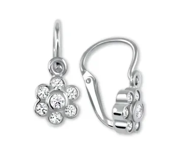 Detské náušnice z bieleho zlata  4008