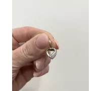 Prívesok srdiečko z bieleho zlata 1336