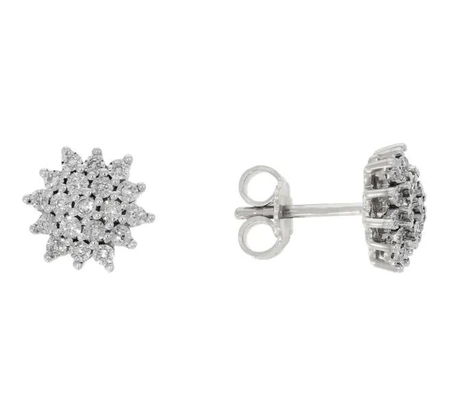 Diamantové náušnice z bieleho zlata 031