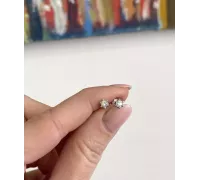 Diamantové náušnice z bieleho zlata 014