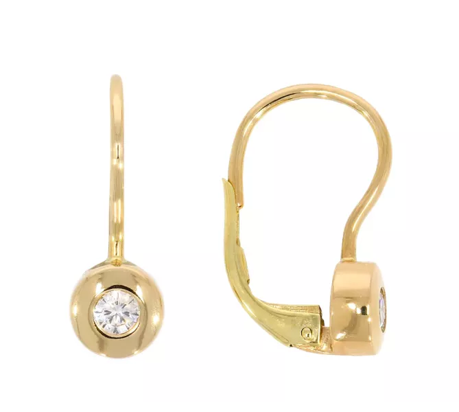 Diamantové zlaté náušnice 008