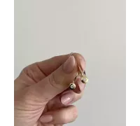 Diamantové zlaté náušnice 008