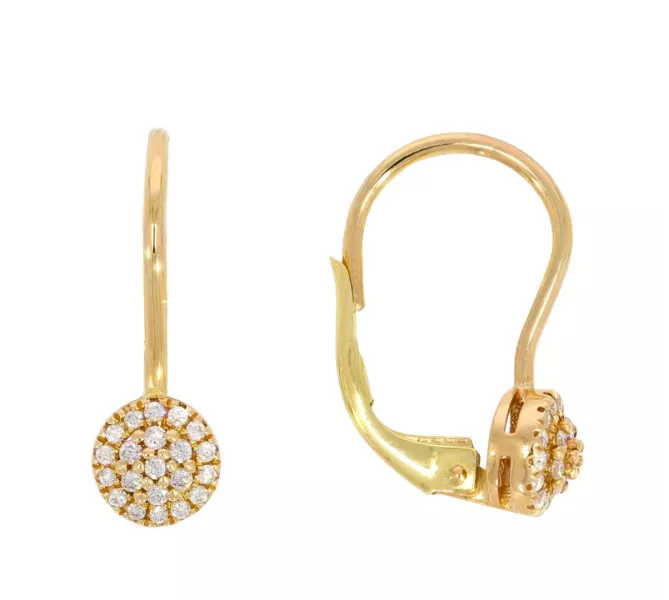 Diamantové zlaté náušnice 009