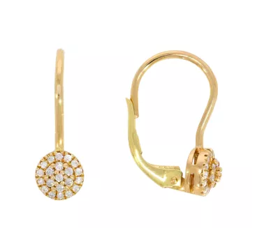 Diamantové zlaté náušnice 009