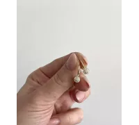 Diamantové zlaté náušnice 009