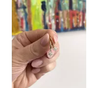 Diamantové zlaté náušnice 010