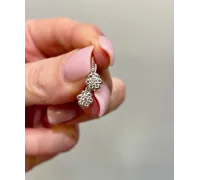 Detské náušnice z bieleho zlata 4356