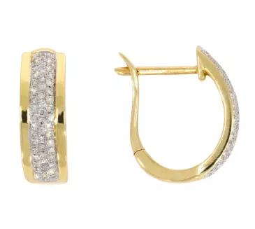 Diamantové zlaté náušnice 011