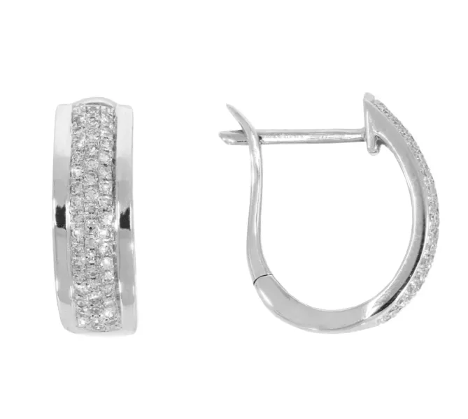 Diamantové náušnice z bieleho zlata 018