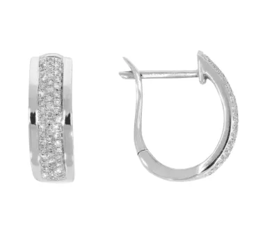 Diamantové náušnice z bieleho zlata 018