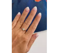 Diamantový prsteň z bieleho zlata 066