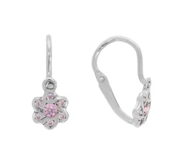 Detské náušnice z bieleho zlata 4365