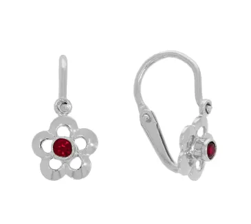 Detské náušnice z bieleho zlata 4362