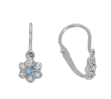 Detské náušnice z bieleho zlata 4357