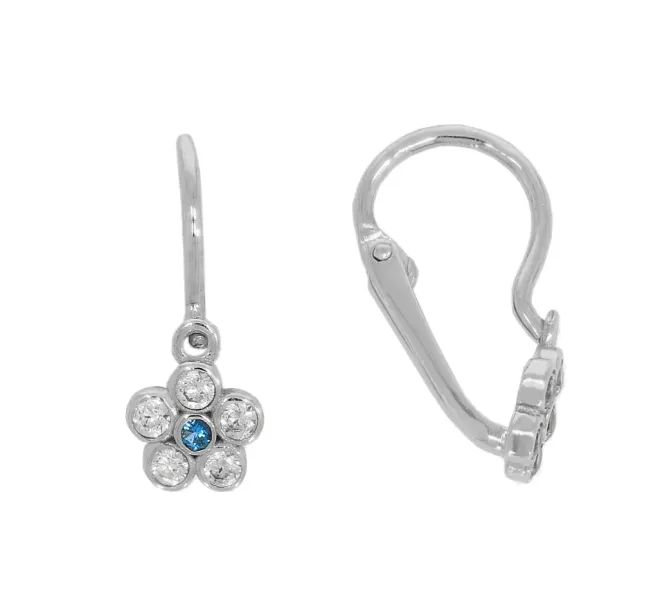 Detské náušnice z bieleho zlata 4358