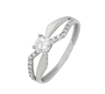 Prsteň z bieleho zlata 2786