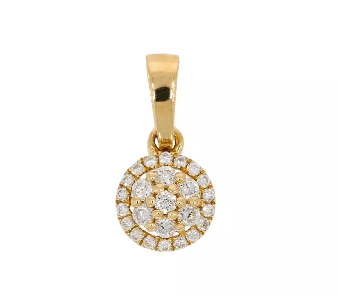 Diamantový zlatý prívesok 006