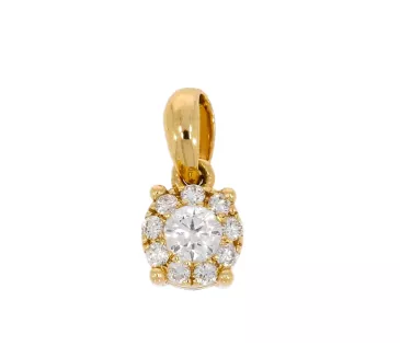 Diamantový zlatý prívesok 007