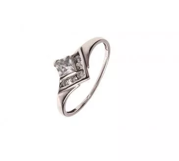Prsteň z bieleho zlata 216