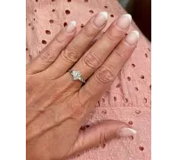 Prsteň z bieleho zlata 216