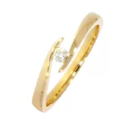 Diamantový zlatý prsteň 058