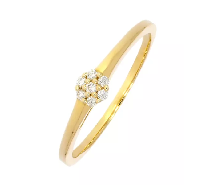 Diamantový zlatý prsteň 061