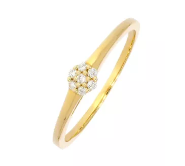 Diamantový zlatý prsteň 061