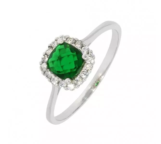 Prsteň z bieleho zlata 2132