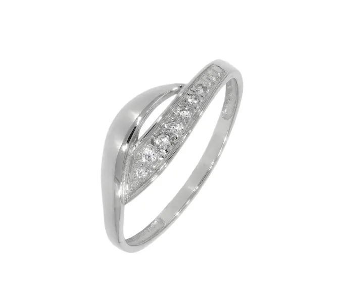 Prsteň z bieleho zlata 2791
